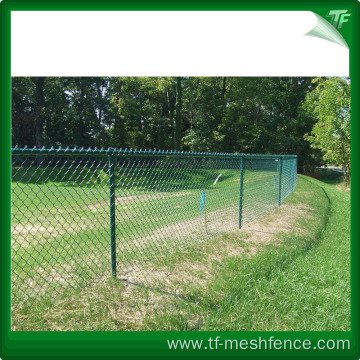 Black galavnized diamond-mesh fence